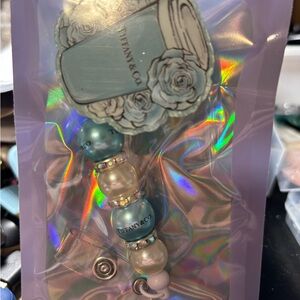 *handmade* Tiffany & company beaded badge reel
